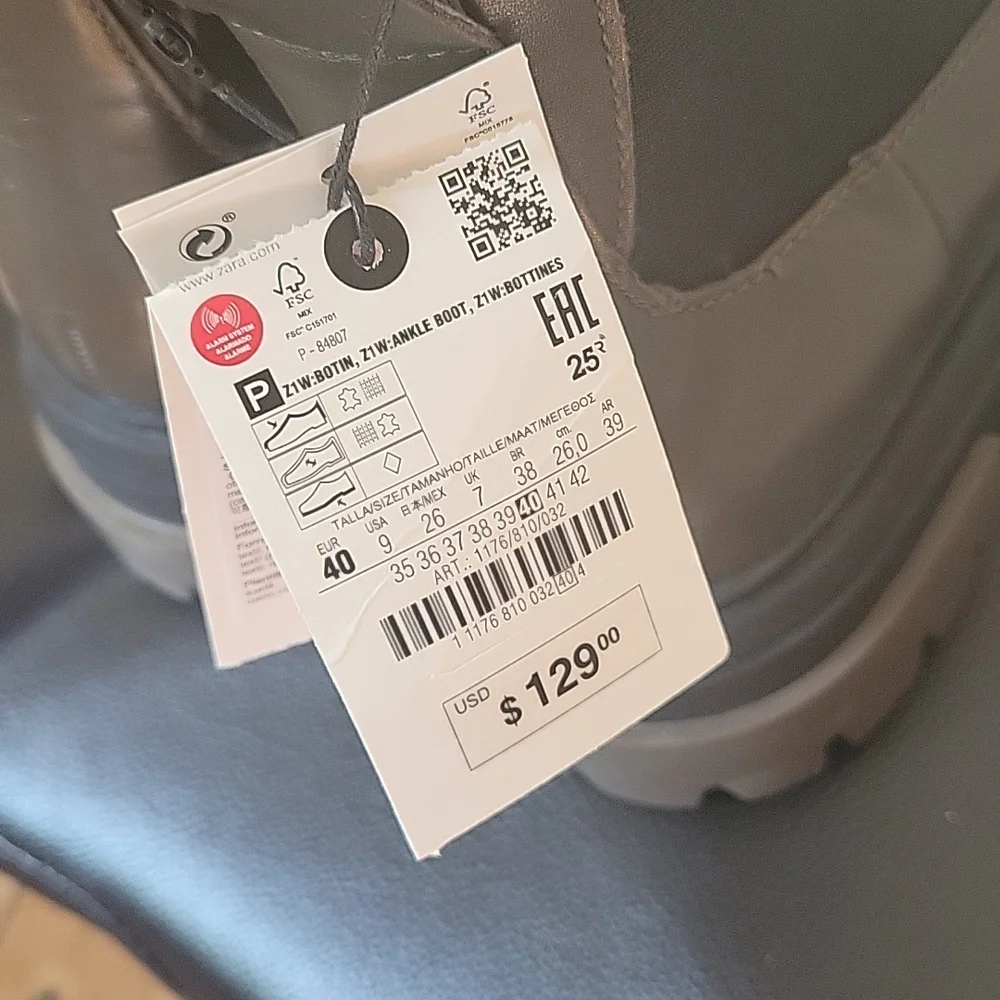 🎉HP🎉NWT ZARA LEATHER ANKLE BOOTS - Picture 14 of 17